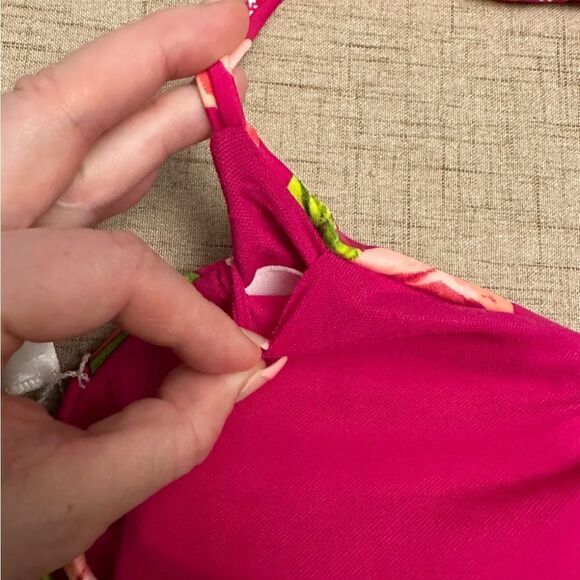 BODY GLOVE Bikini Top Womens Small Halter Floral Strappy Pullover Tie Closure - Picture 7 of 7